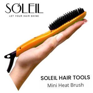 NWT SOLEIL HAIR TOOLS  Mini Heat Brush  Apricot